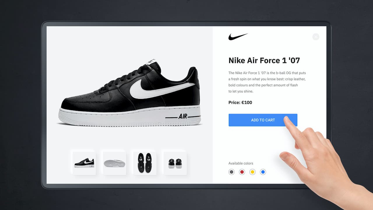 Nike air digital signage case