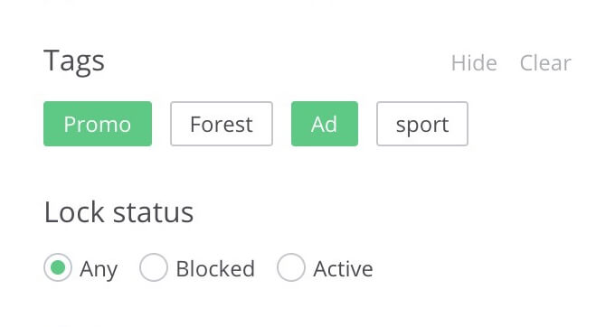 Content Tags and Blocking Status