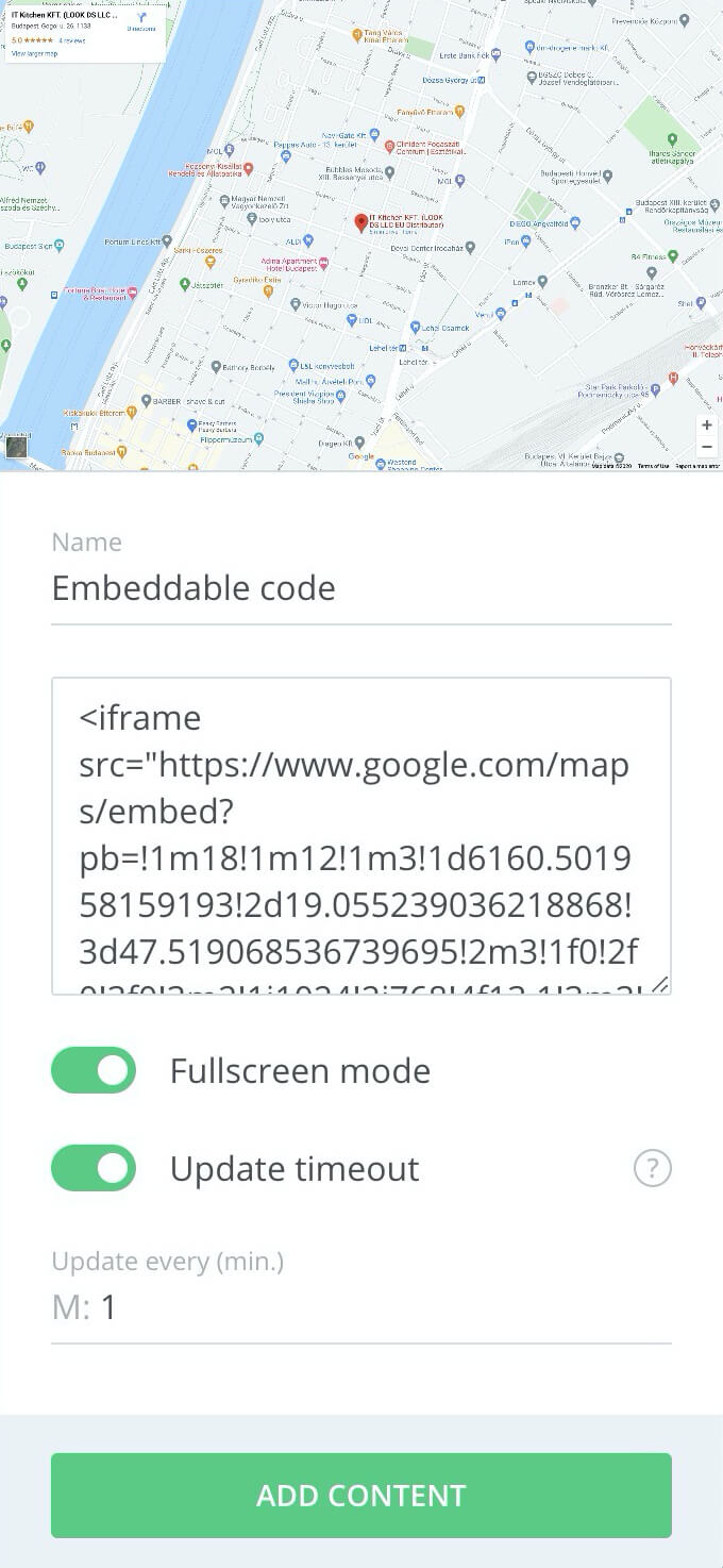 Configuring Embeddable Code