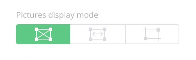 Pictures display mode