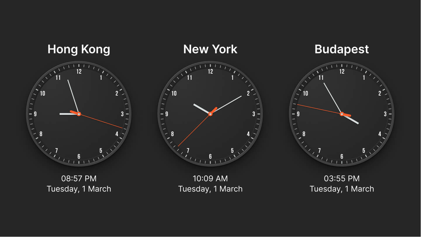 Clocks App for Digital Signage Software