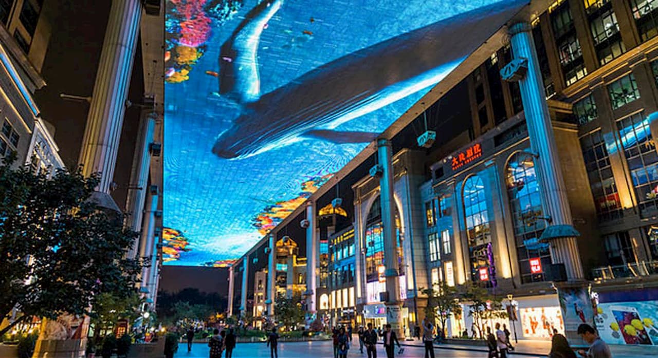 Pedestrian Walkway Canopy Screen - The Place, Beijing