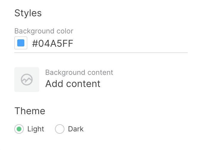 Countdown timer settings