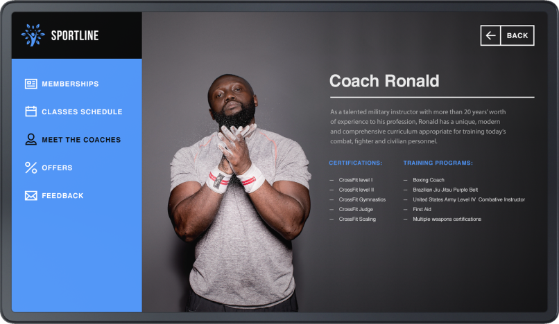 Touch monitor fitness club case